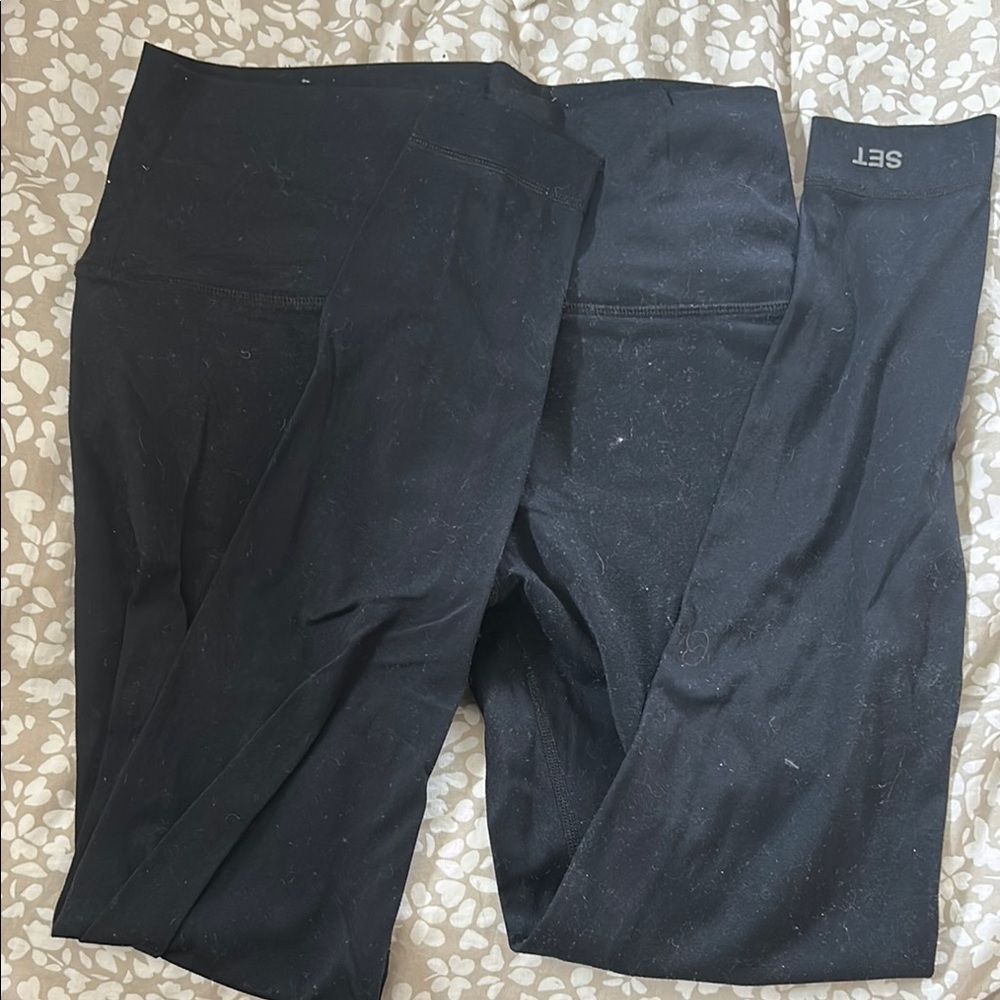Set Active Black Leggings